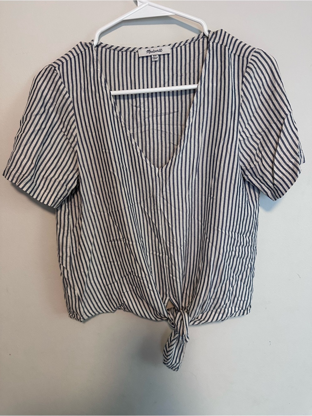 Madewell novel Tie-Front V-Neck Blouse